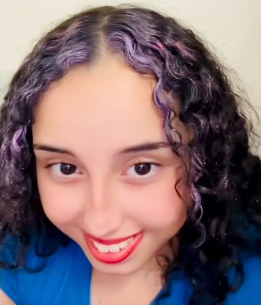 Purple Sparkle Funlights® Hairlights™ Color Stick with Gold Sparkle