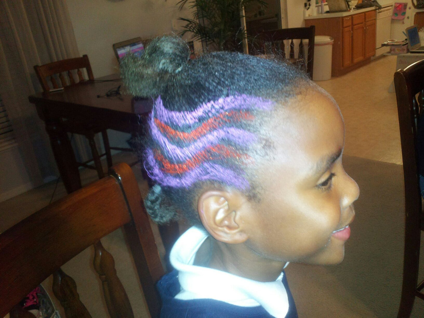 Purple Sparkle Funlights® Hairlights™ Color Stick with Gold Sparkle