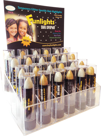Funlights® Hairlights™ Diva Silver Sparkle w/ Silver Sparkle Only Stick