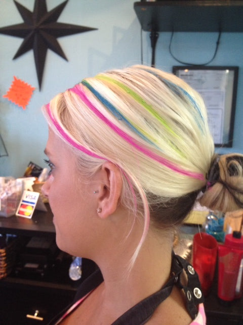 Funlights® Hairlights™ Mini-Pack: Pink, Blue & Purple Color Sticks w/ Gold Sparkle